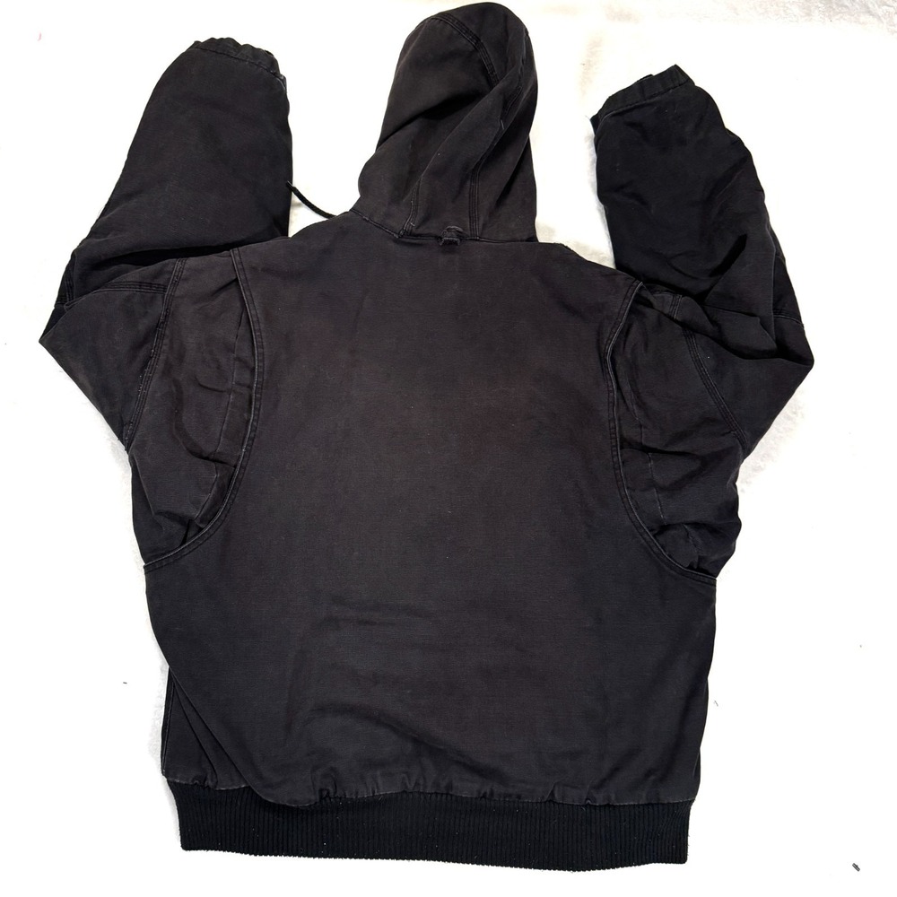 Polar King Jacket Men XL Black Duck Canvas Fleece Lined Insulated Hooded Outdoor - Picture 2 of 10